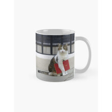 Mugs 11oz Larry the Cat with red file Coffee Ceramic Mug Funny Anniversary Novelty Christmas Gift