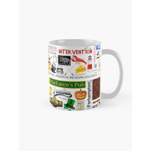 Mugs 11oz How i Met Your Mother Collage Poster Iconographic - Infographic (White) Coffee Ceramic Mug Funny Anniversary Novelty Christmas Gift