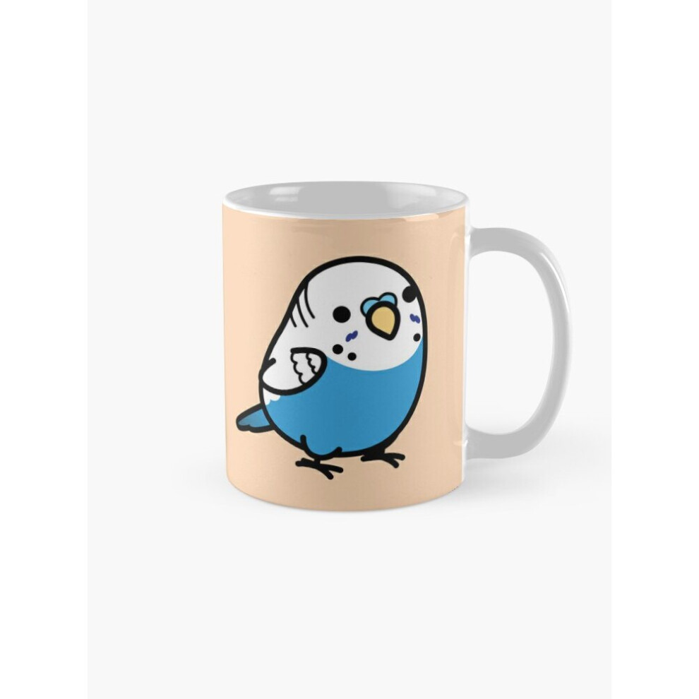 Whibos Mugs 11Oz Chubby Budgie - Male Coffee Ceramic Mug Funny Anniversary Novelty Christmas Gift Blue