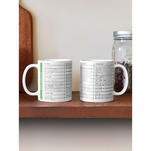Mugs 11oz Excel Shortcuts Coffee Ceramic Mug Funny Anniversary Novelty Christmas Gift 1