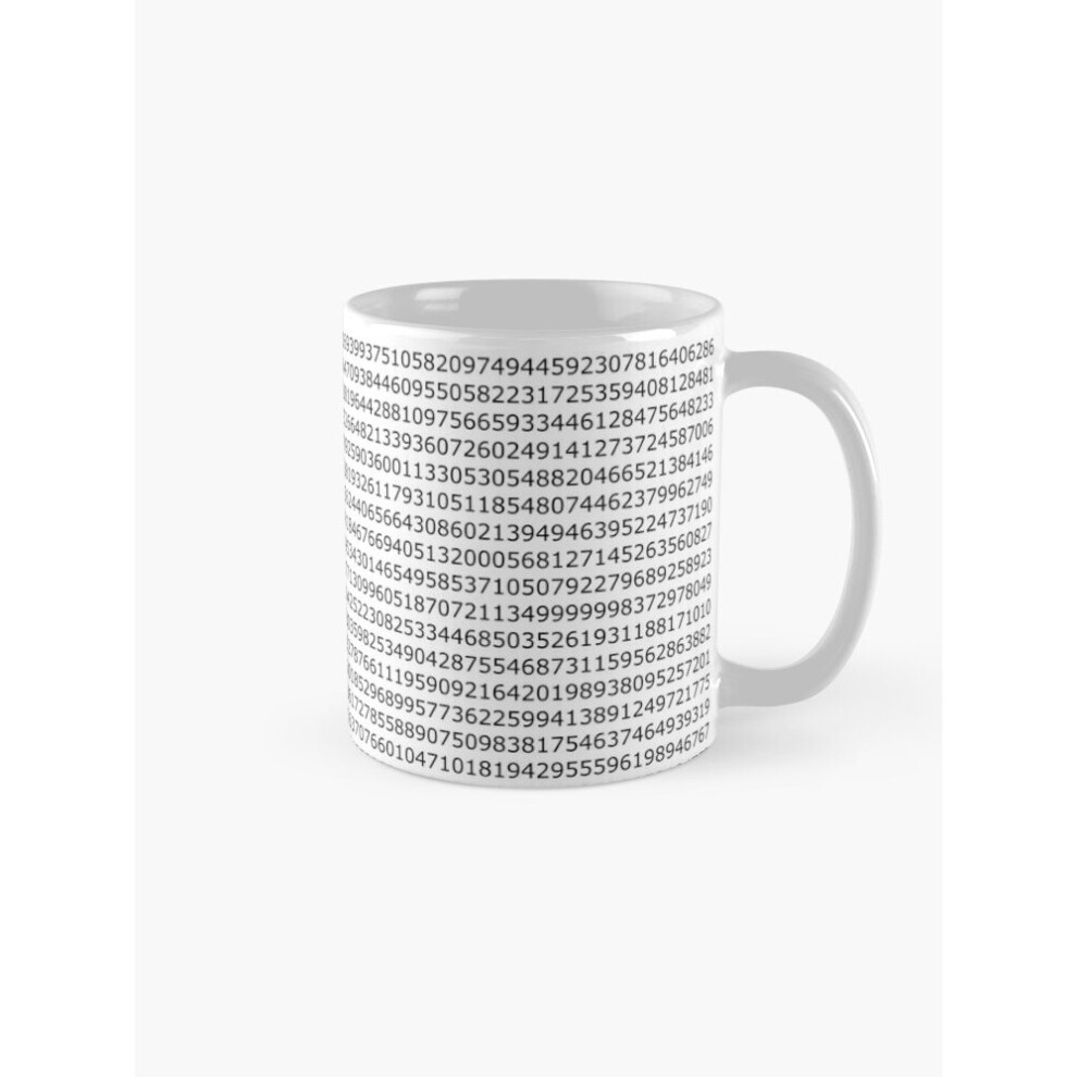 Mugs 11oz Digits of Pi Coffee Ceramic Mug Funny Anniversary Novelty Christmas Gift