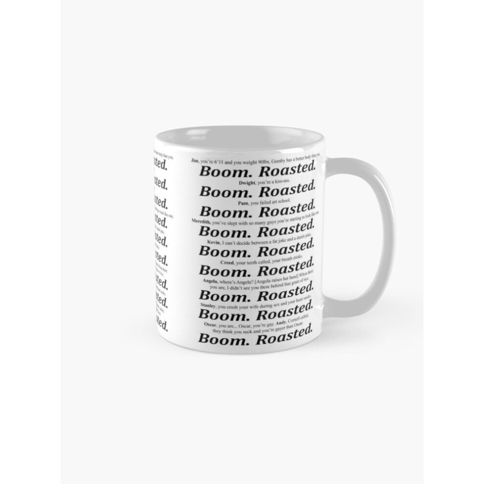 Mugs 11oz The Office: "Boom Roasted" Party Roast.  Coffee Ceramic Mug Funny Anniversary Novelty Christmas Gift