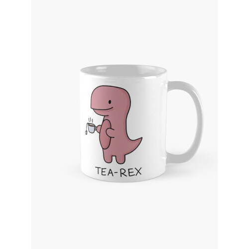 Mugs 11oz 'Tea-Rex' Illustration Coffee Ceramic Mug Funny Anniversary ...