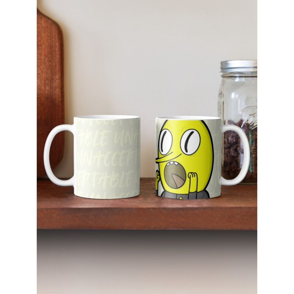 Whibos Mugs 11Oz Unacceptable By Lemongrab Coffee Ceramic Mug Funny Anniversary Novelty Christmas Gift
