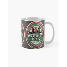 Wobbly Bob Legendary Ale Pump Clip 11oz Ceramic Mug - Double-Sided, Funny Anniversary Novelty Gift