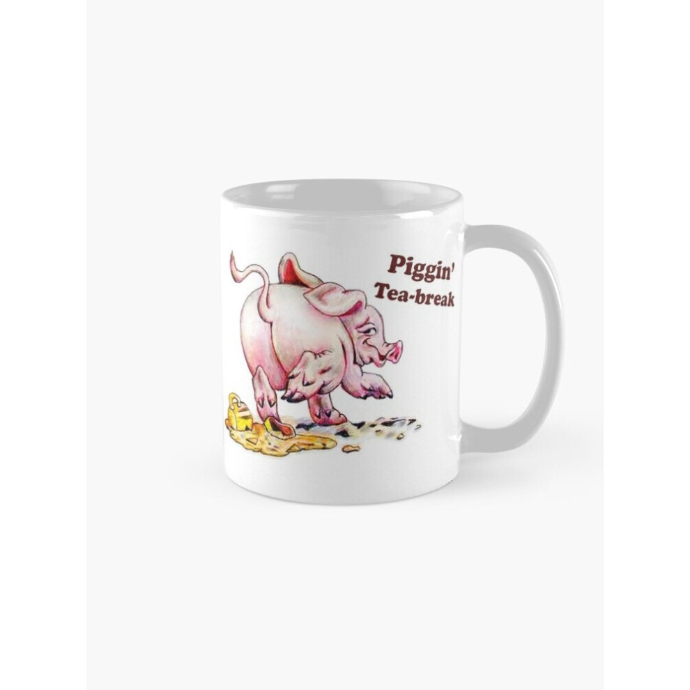 Whibos Mugs 11Oz Piggin' Tea-Break - Peep Show Coffee Ceramic Mug Funny Anniversary Novelty Christmas Gift