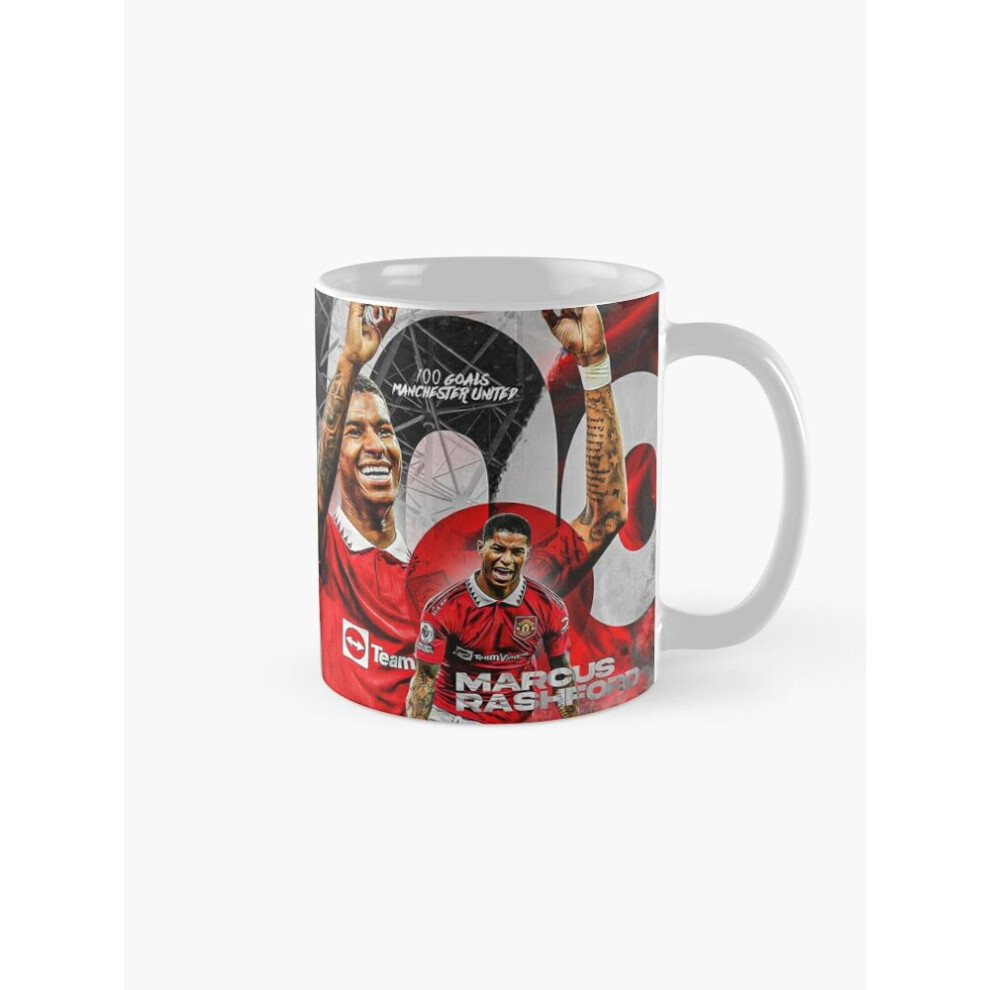 Mugs 11oz MARCUS RASHFORD 100 goal celebration Coffee Ceramic Mug Funny Anniversary Novelty Christmas Gift