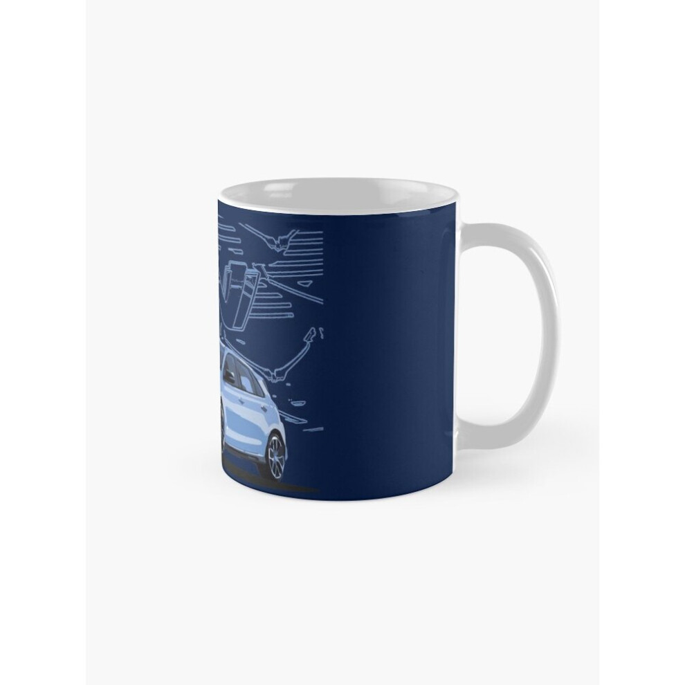 Mugs 11oz Hyundai i30N Performance Blue Coffee Ceramic Mug Funny Anniversary Novelty Christmas Gift