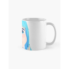Konosuba Sad Aqua 11oz Coffee Ceramic Mug - Funny Anniversary & Christmas Gift, Novelty White Mug