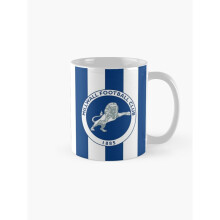 Mugs 11oz Millwall FC logo with stripes Coffee Ceramic Mug Funny Anniversary Novelty Christmas Gift