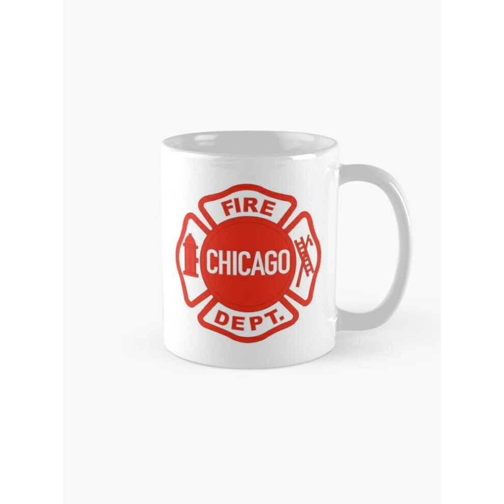 Mugs 11oz CHICAGO FIRE LOGO Coffee Ceramic Mug Funny Anniversary Novelty Christmas Gift