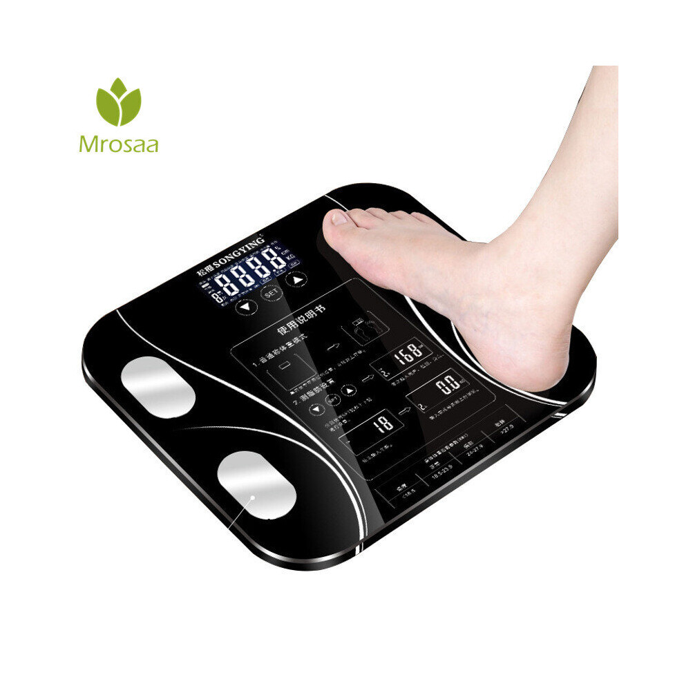 Mrosaa Body Fat Scale Floor Scientific Smart Electronic LED Digital Weight Body Index Bathroom Balance BMI Weighing Scales