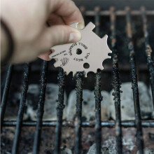 5 In 1 Portable Stainless Steel Grill Scraper Eagle Cleaning Blade with Grill Scraper Letters BBQ Accessories