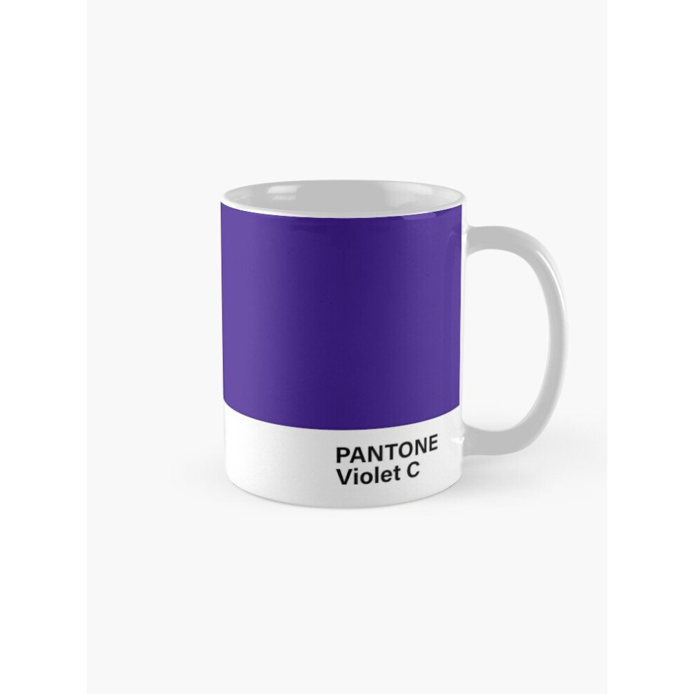 Mugs 11oz PANTONE Violet C  Coffee Ceramic Mug Funny Anniversary Novelty Christmas Gift