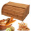 Nature Bamboo Wooden Roll Up Kitchen Bread Box Bin Storage Holder Baskets Container 1