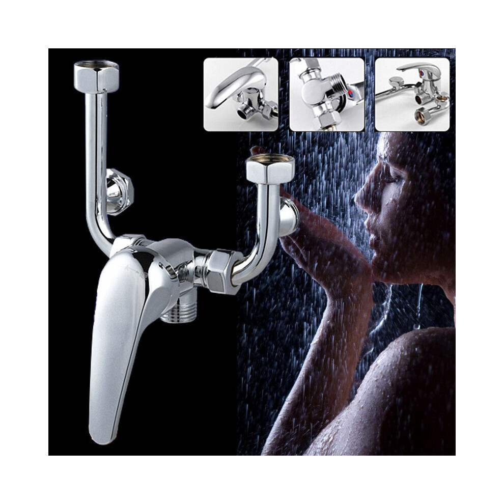 U Type Chrome Electric Water Heater Mixing Valve Single Handle Stainless Steel Bathroom Faucet Valve 6908207395117