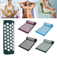 Acupressure Mat Neck Pillow Massage Mat Relieve Stress Back Body Pain Massage Cushion with Storage Bag