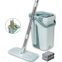 Flat Bucket Mops 360 Rotatable Fine Fiber Cleanner Free Hand Spin Washing Ultrafine Magic Floor Mop