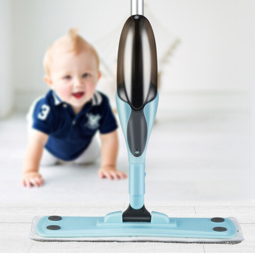 360 Rotating Water Spray Mop Flat Mop Sweeper Wood Floor Tile Window Cleaner 1
