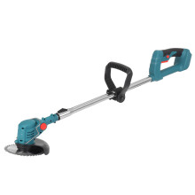 Cordless Electric Grass Trimmer Lawn Mower 21V 4000mAh Lithium-Ion Cordless Weed Cutter Kit Garden Tools W/ 2 Batteries