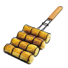 BOLEEFUN Non-Stick Corn Grilling Basket Metal Mesh Adjustable Maize Handle Grill Rack for Barbecue Tools