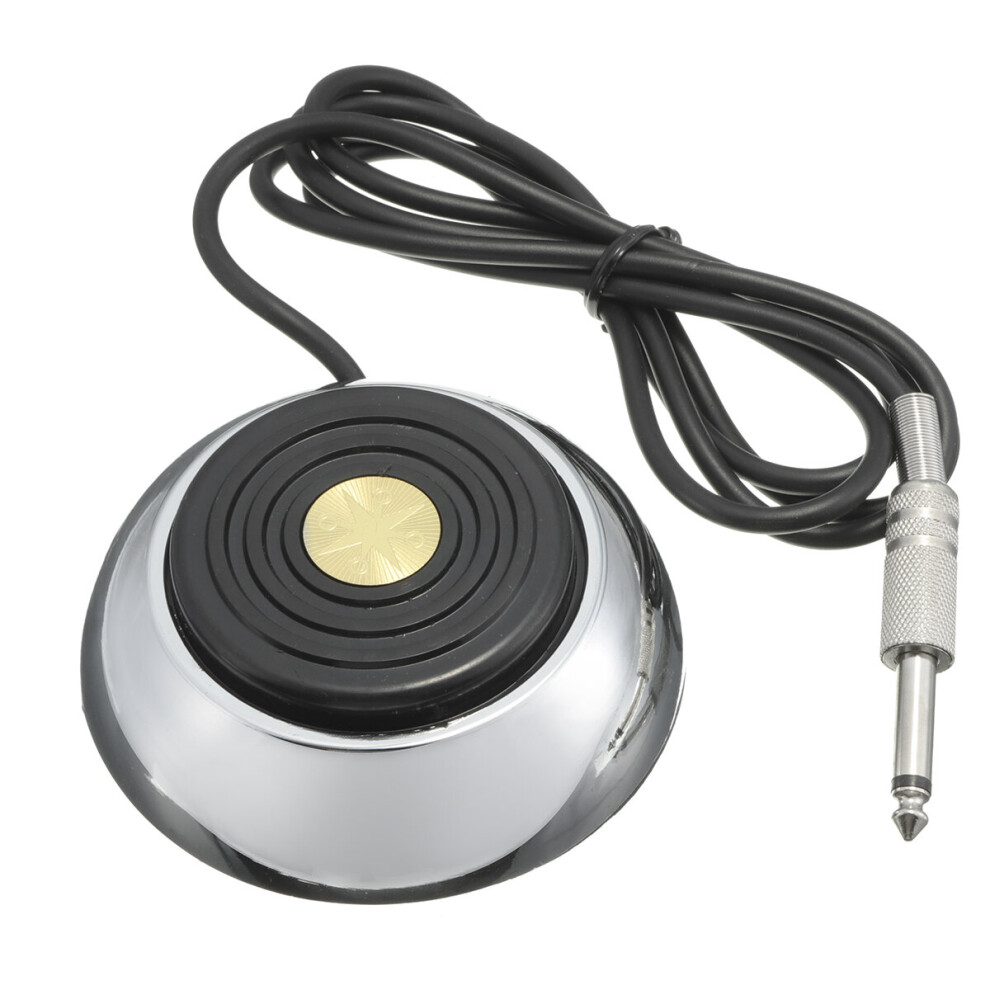 Black Stainless Steel Round Foot Pedal Switch Power Supply Pedals For Tattoo Machine