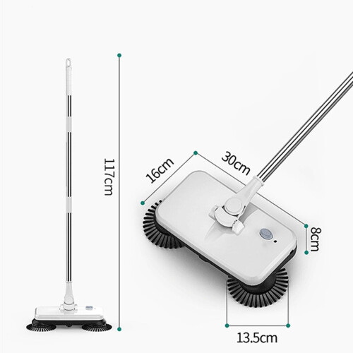 Wireless Rotary Rechargeable Electric Floor Mop Cleaner Spin Powered Reusable 2