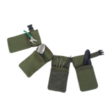 Garden Tool Belt 4 Separate Pockets Waterproof Cavans Adjustable Non-slip Belt for Portable Working Tools