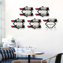 Metal Iron Wall Hanging Bottle Rack Creative Free Combination Drink Rack Bar Wall Hanging Decoration