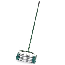 Outdoor Lawn Aerator With Mudguard Grass Care Heavy Duty Garden Roller Handle