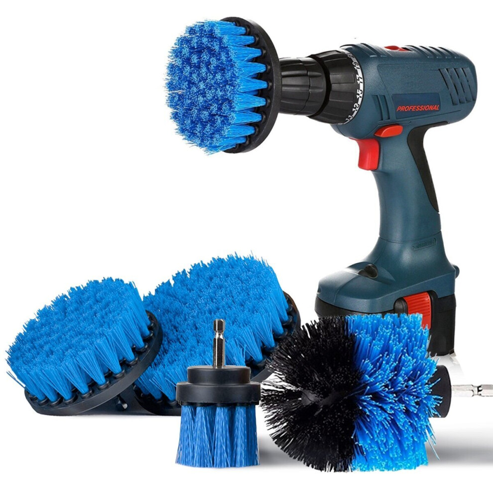 Safetyon 4 Pieces Drill Brush Attachment Electric Drill Brushes For Cleaning Pool Tile Flooring Brick Ceramic Marble Grout Bathroom Car 6900062926017