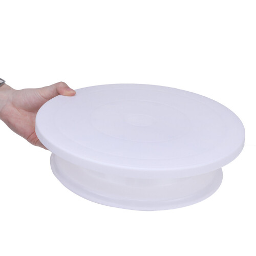 28cm Rotating Cake Icing Decorating Revolving Display Stand Turntable Smoother 2
