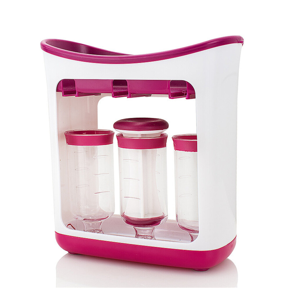 Fresh Squeezer Station Baby Weaning Food Puree Reusable Pouches Maker Red