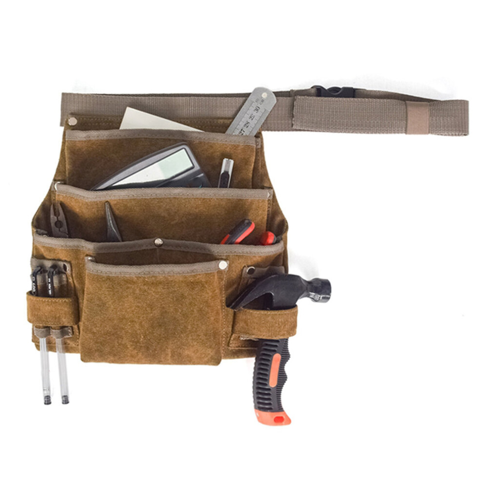 Portable Wear-Resisting Maintenance Kits Waist Belt Storage Bag Thicken Canvas Multifunction Tools Pockets 6906141182671