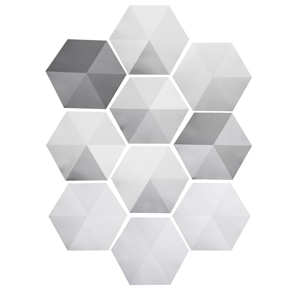 10Pcs Diy Hexagon Pvc Non-Slip Mats Tile Self Adhesive Sticker For Kitchen Bathroom Floor Wall 8289007163181