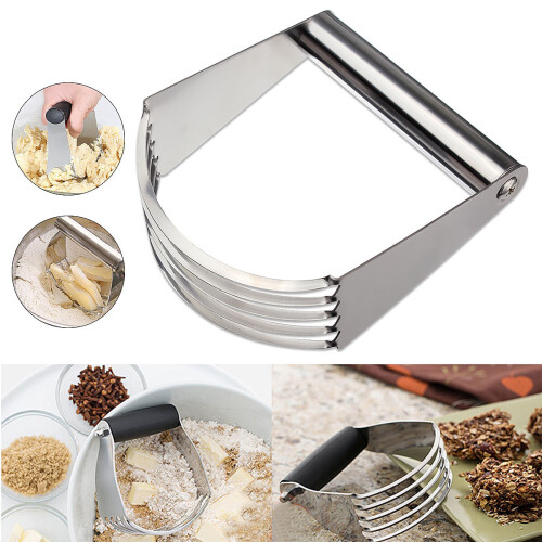 Stainless Steel Dough Pastry Blender Baking Cutter 5 Blade Mixer Bread Kitchen Tool Silver 1