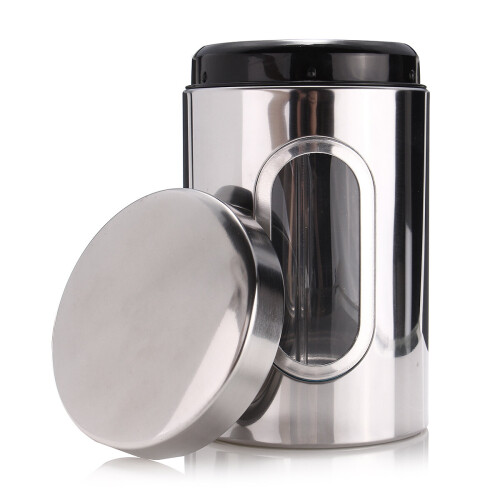 3Pcs Stainless Steel Tea Coffee Sugar Canisters Kitchen Storage Container 2
