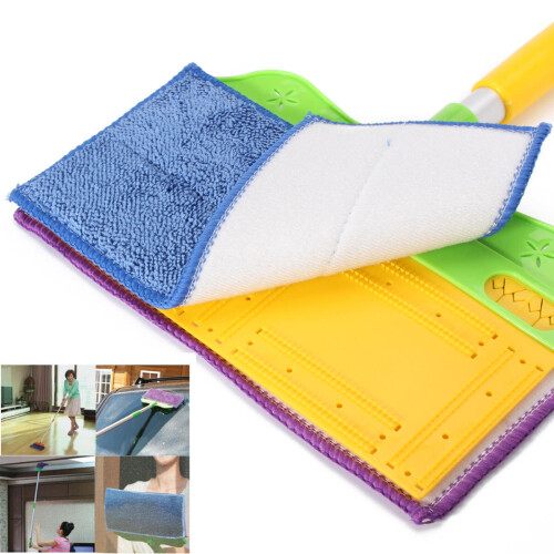 Hand Free Washing Double-Side Flat Mop Microfibre Cleaner Floor Cleaning Tools 2