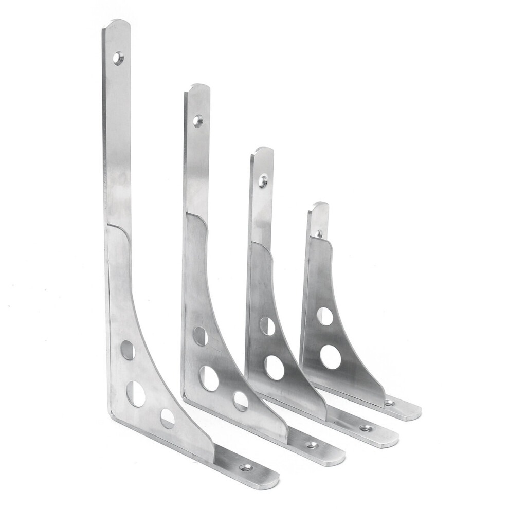 2Pcs Stainless Steel Wall Shelf Brackets Triangle Mount L Household Fixing Frames 324904679378