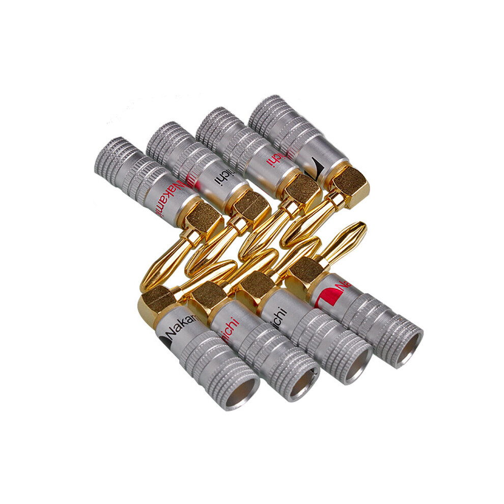 8/12PCS 4MM Banana Musical Speaker Cable Plugs Wear-resistant 90 Degree Right Angel Musical Speaker Cable Connector