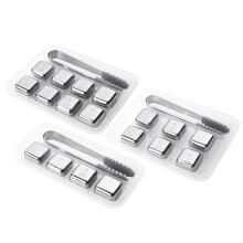 Whiskey Stones Chiller Ice Stone 304 Stainless Steel Ice Cubes Reusable metal Cooler