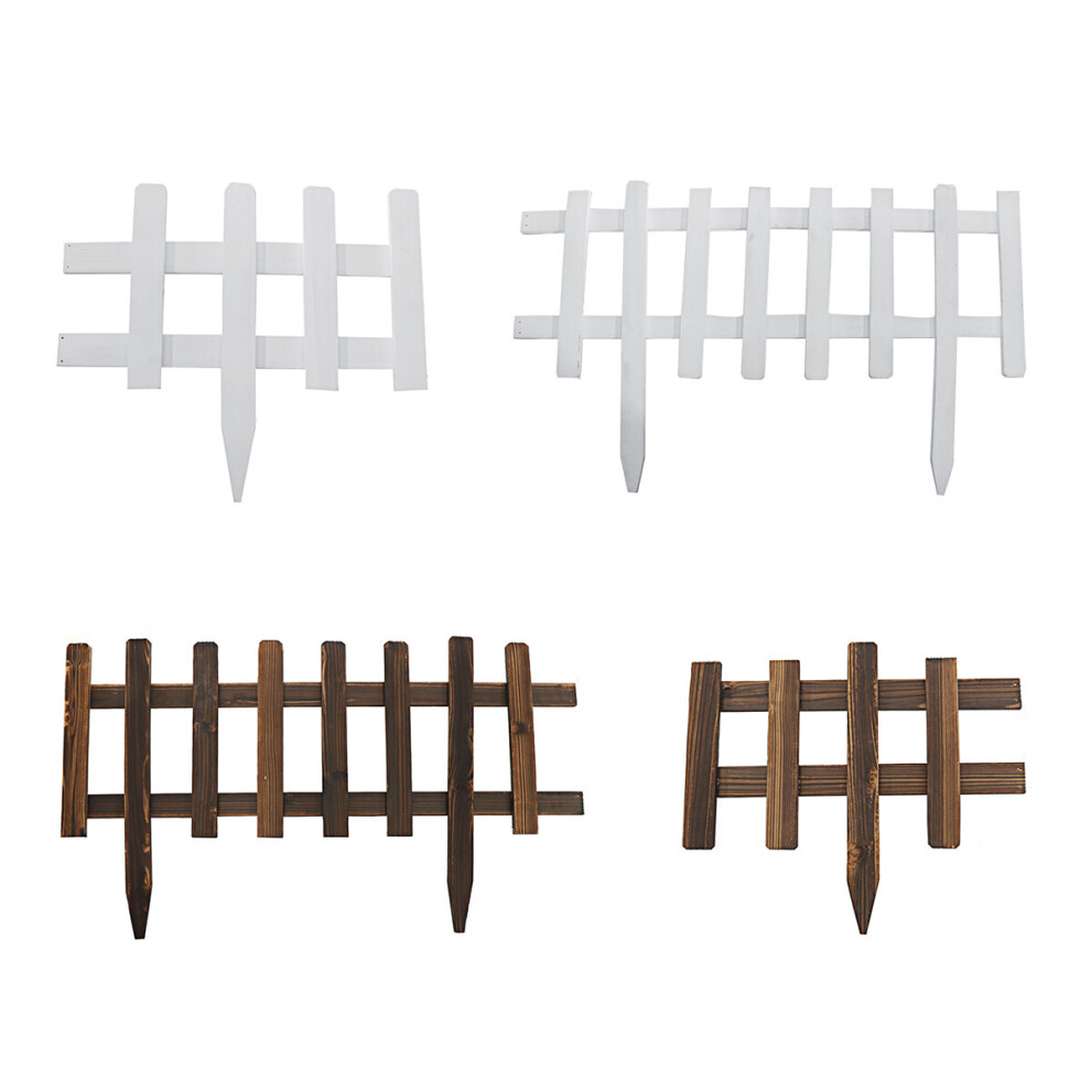 Wooden Picket Fence Garden Lawn Edging Yard Outdoor Weatherproof Impregnation 6900059299322