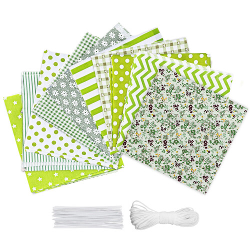 10PCS DIY Assorted Pattern Floral Printed Patchwork Cotton Fabric Cloth Crafts Pure Cotton Fabrics Patchwork Cloth 2