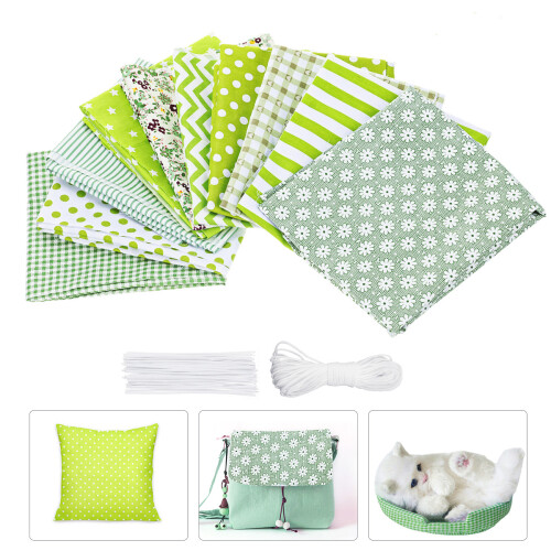 10PCS DIY Assorted Pattern Floral Printed Patchwork Cotton Fabric Cloth Crafts Pure Cotton Fabrics Patchwork Cloth