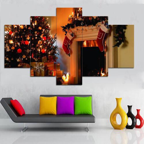 5 Cascade Wall Combination Painting Picture Home Decoration Without Frame Including Installation 1