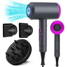 Ionic Hairdryer with Diffuser, Lightweight Hairdryers for Women