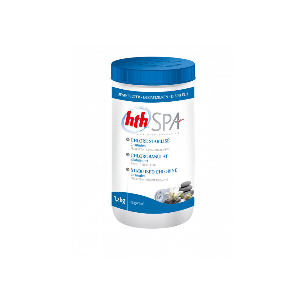 HTHSG126 hth Spa Stabilised Chlorine Granules 1.2kg 6 per pack