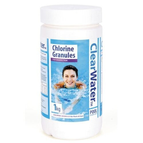 ClearWater ClearWater Chemical Granules Healthy Swimming Pool Spa Disinfection Chlorine 1kg