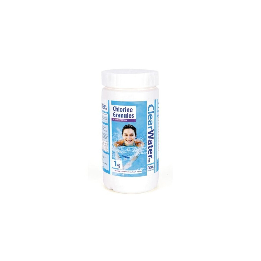 ClearWater Chemical Granules Healthy Swimming Pool Spa Disinfection Chlorine 1kg