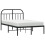 vidaXL Metal Bed Frame with Headboard Bed Base Black 120x190 cm Small Double 4